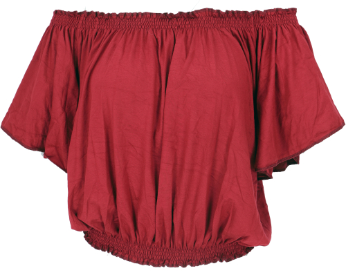 Off-the-shoulder top, Carmen shirt - red