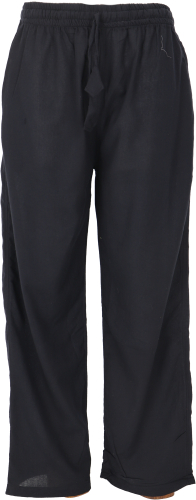 Yoga pants, unisex Goa cotton pants - black