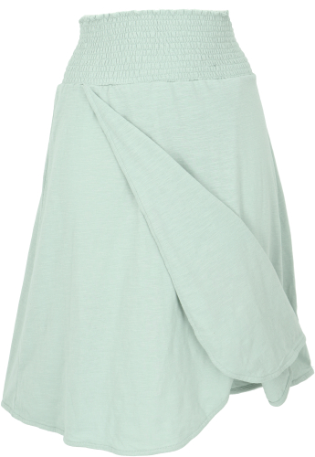 Organic cotton skirt, yoga skirt in wrap look, dance skirt - mint