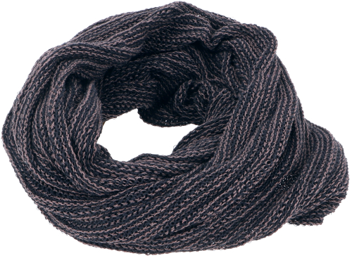 Soft loop scarf, magic loop scarf - brown/black - 40 cm