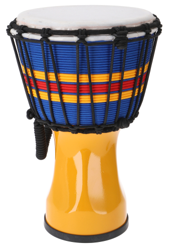 Colored Djembe/Wooden Drum/Percussion Rhythm Sound Instrument - yellow 32 cm