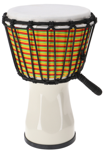 Colored Djembe/Wooden Drum/Percussion Rhythm Sound Instrument - white 32 cm
