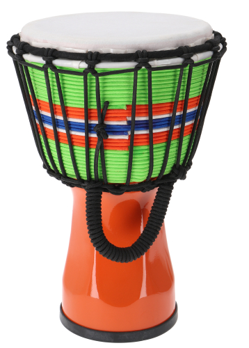 Colored Djembe/Wooden Drum/Percussion Rhythm Sound Instrument - orange 32 cm