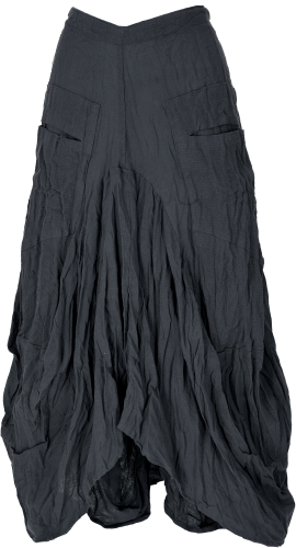 Natural maxi skirt, boho skirt, long skirt - black