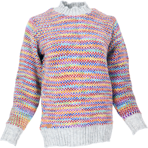 Thick unisex wool sweater, wool sweater made of virgin wool - rainbow/2