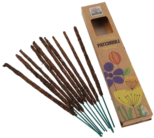 Natural hand-rolled ORKAY incense sticks from South India - Patchouli Masala - 23x4,5x2 cm 