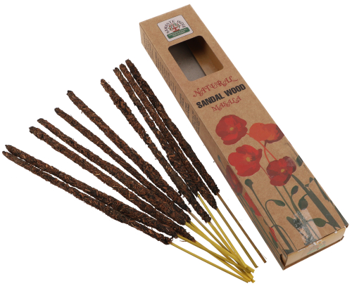 Natural hand-rolled ORKAY incense sticks from South India - Sandal Wood Masala - 23x4,5x2 cm 