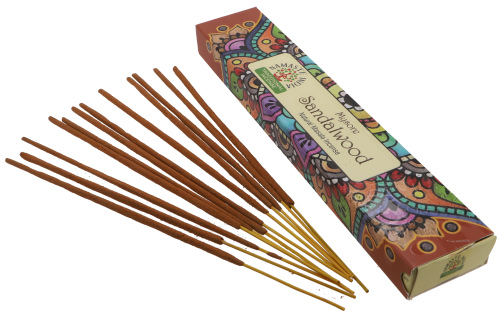 Natural Massala incense sticks from South India - Sandalwood - 23x4,5x2 cm 