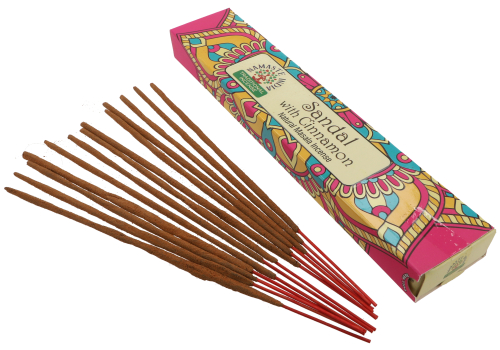 Natural Massala incense sticks from South India - Sandel with Cinnamon - 23x4,5x2 cm 