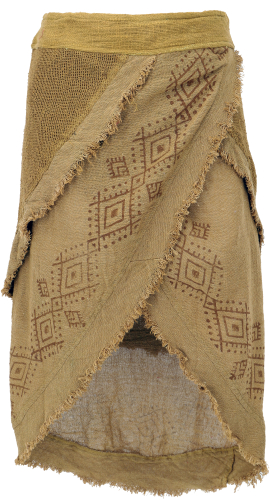Goa wrap skirt, tribal layered look skirt, boho skirt - massala/2