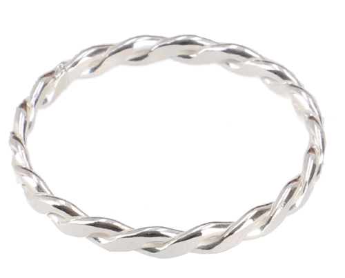Silver ring, boho style ethnic ring - model 25 - 1,5 cm