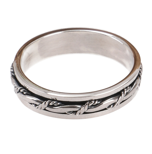 Silberring, Boho Style Ethno Ring mit keltischem Meander, Herrenring - Modell 33 - 1,5 cm
