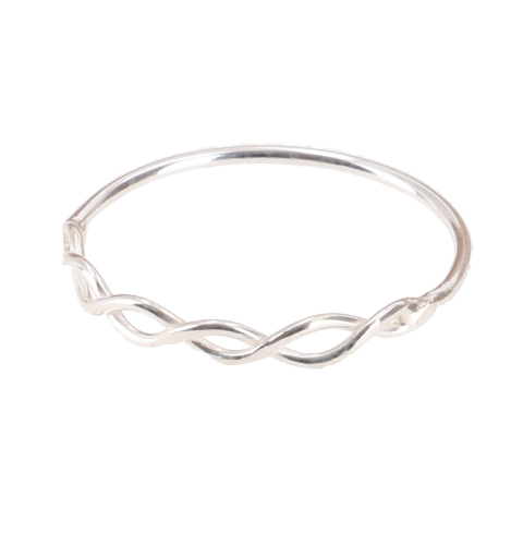 Delicate silver ring, finely braided silver ring - 0,2 cm