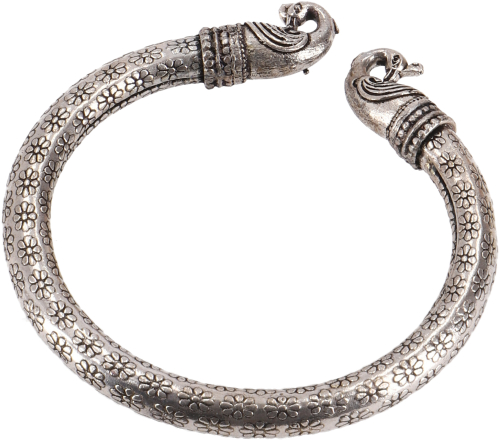Boho bangles, ethno bangle - peacock silver - 6x6 cm 6 cm