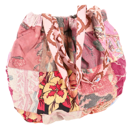 Hippie Tasche, Patchwork Shopper, Schultertasche - pink/violett - 40x40x13 cm 