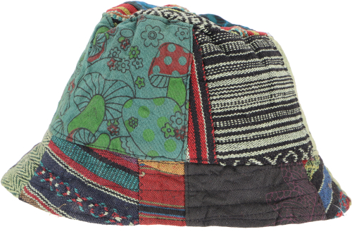 Summer hat, patchwork floppy hat, fisherman`s hat, sun hat - green
