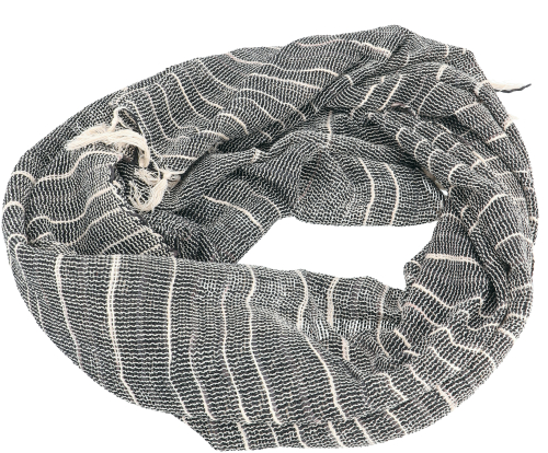 Indisches Baumwolltuch, leichter Schal - grau - 170x95 cm
