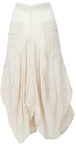 Natural maxi skirt, boho skirt, long skirt - cream white