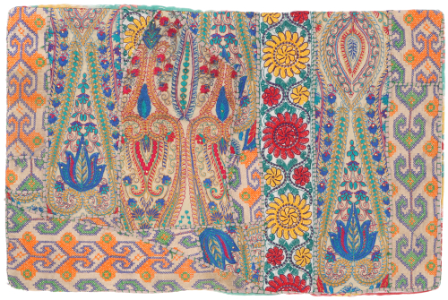 Patchwork Kissenhlle 60x40 cm, Dekokissen Bezug aus Rajasthan, Einzelstck - Muster 3