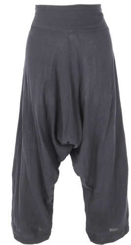 Long aladdin pants, boho feel-good pants with low crotch - graphite