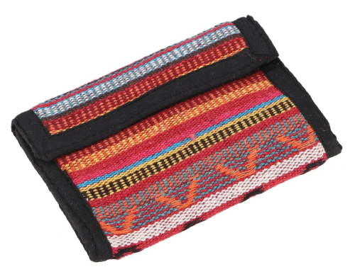 Ethno fabric wallet Nepal - Model 16 - 10x11 cm