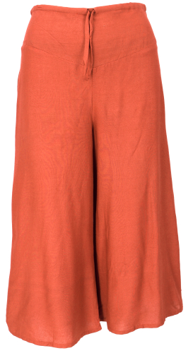 Palazzo pants, 7/8 culottes, boho flared pants, summer pants - orange