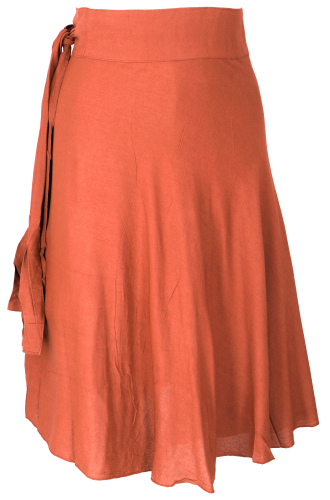Lightweight wrap skirt, boho summer skirt - orange