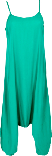 Boho jumpsuit, summer jumpsuit, Aladdin pants dress - emerald green