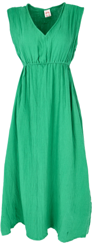 Boho summer dress, airy cotton dress, maxi dress, beach dress - green