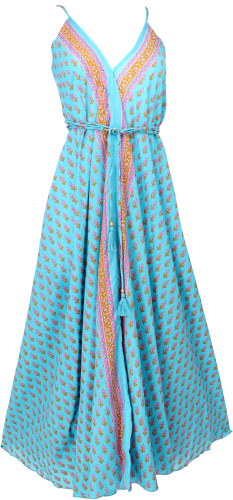 Boho cotton maxi dress, magic dress, convertible summer dress - turquoise blue