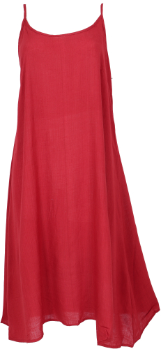Airy strap dress, summer dress, hanger dress with adjustable straps - red