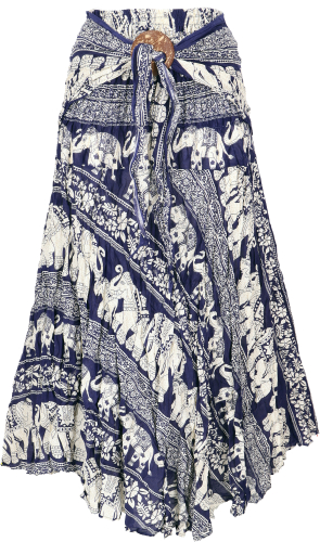 Boho summer skirt, maxi skirt hippie chic, convertible summer dress, beach dress - blue/white