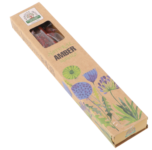 Nat�rliche handgerollte ORKAY R�ucherst�bchen aus S�d Indien - Amber - 23x4,5x2 cm 