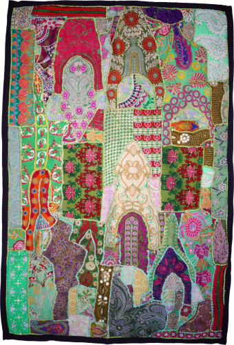 Indischer Wandteppich Patchwork Wandbehang, Einzelstck 150*100 cm - Muster 53