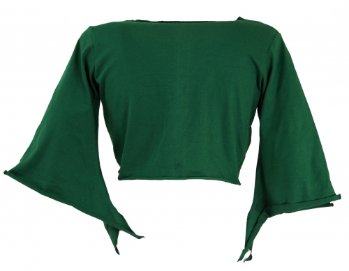 Elfen Top, Top Goa-chic, Wickeltop - smaragdgr�n