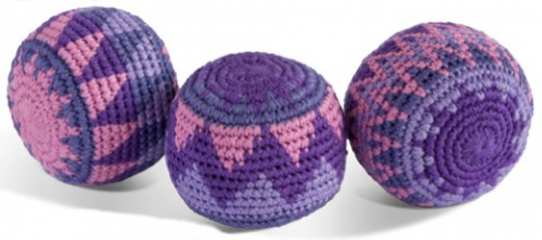 Flavored juggling balls, crochet balls 6.5 cm - lavender (1 pc.)