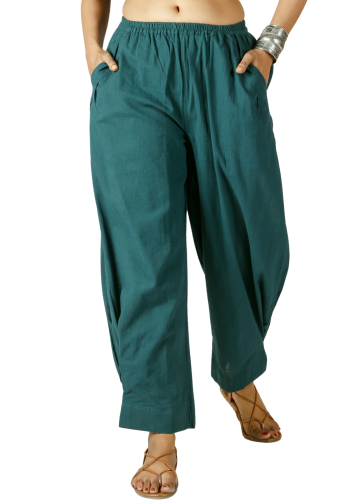 Cotton trousers with great pockets - green