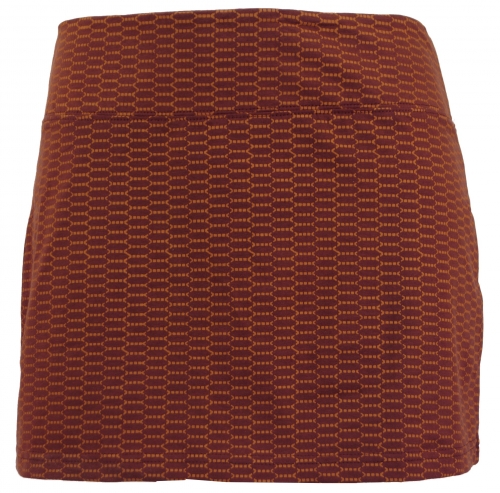 Organic cotton mini skirt, hip flatterer, organic yoga skirt - rust orange