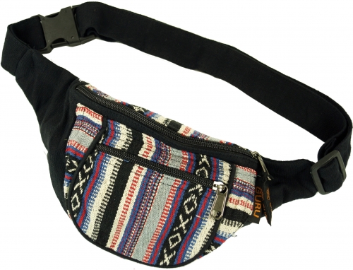 Ethno Sidebag, Nepal belt bag - black - 13x20x4 cm 