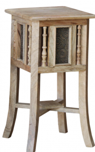 Oriental side table with brass decoration - size M 53cm