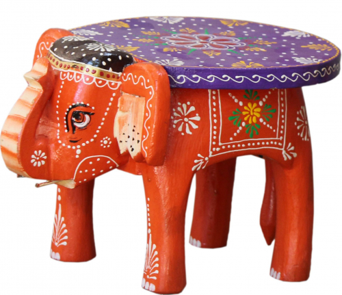 Decorative elephant - orange - 25x20x20 cm 