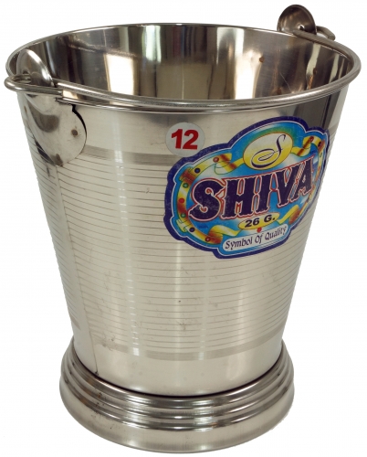 Stainless steel bucket, planter, wastebasket bucket 6 L - 26x23x23 cm  23 cm