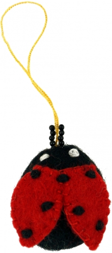 Felt pendant, tree ornament - ladybug - 7x5x3 cm 
