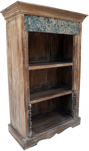 Small rustic bookcase, solid wood, colonial style - Model 5 - 107x69x36 cm 