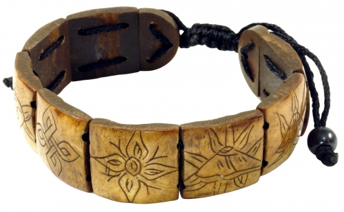Buddhistisches Armband Ashtamangala - braun Modell 3