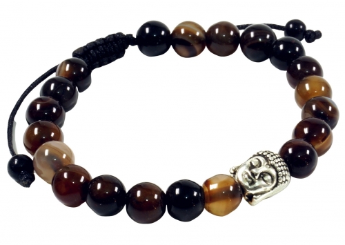 Mala, Buddha bracelet, hand mala agate black - model 27