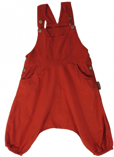 Children`s dungarees, dungarees, bloomers, aladdin pants for children - rust red