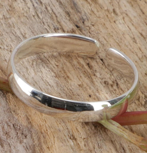 Simple silver toe ring - model 1 - 0,3 cm 1,5 cm
