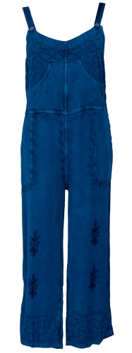 Dungarees, boho pants, embroidered overall - jeans blue