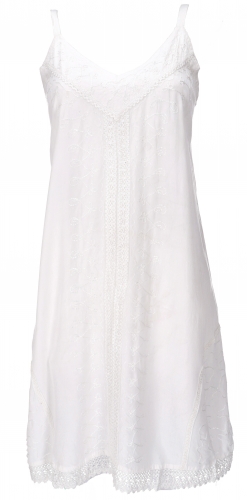 Embroidered indian boho dress, summer dress, mini dress hippie chic - white